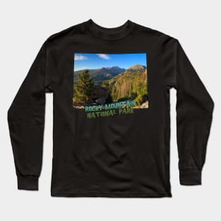 Colorado State Outline (Rocky Mountain National Park) Long Sleeve T-Shirt